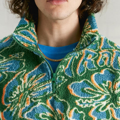 UO hibiscus 1/4 sherpa sweatshirt