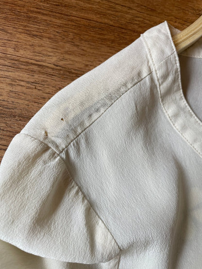 club monaco silk shirt with knit trim - good market thrift store