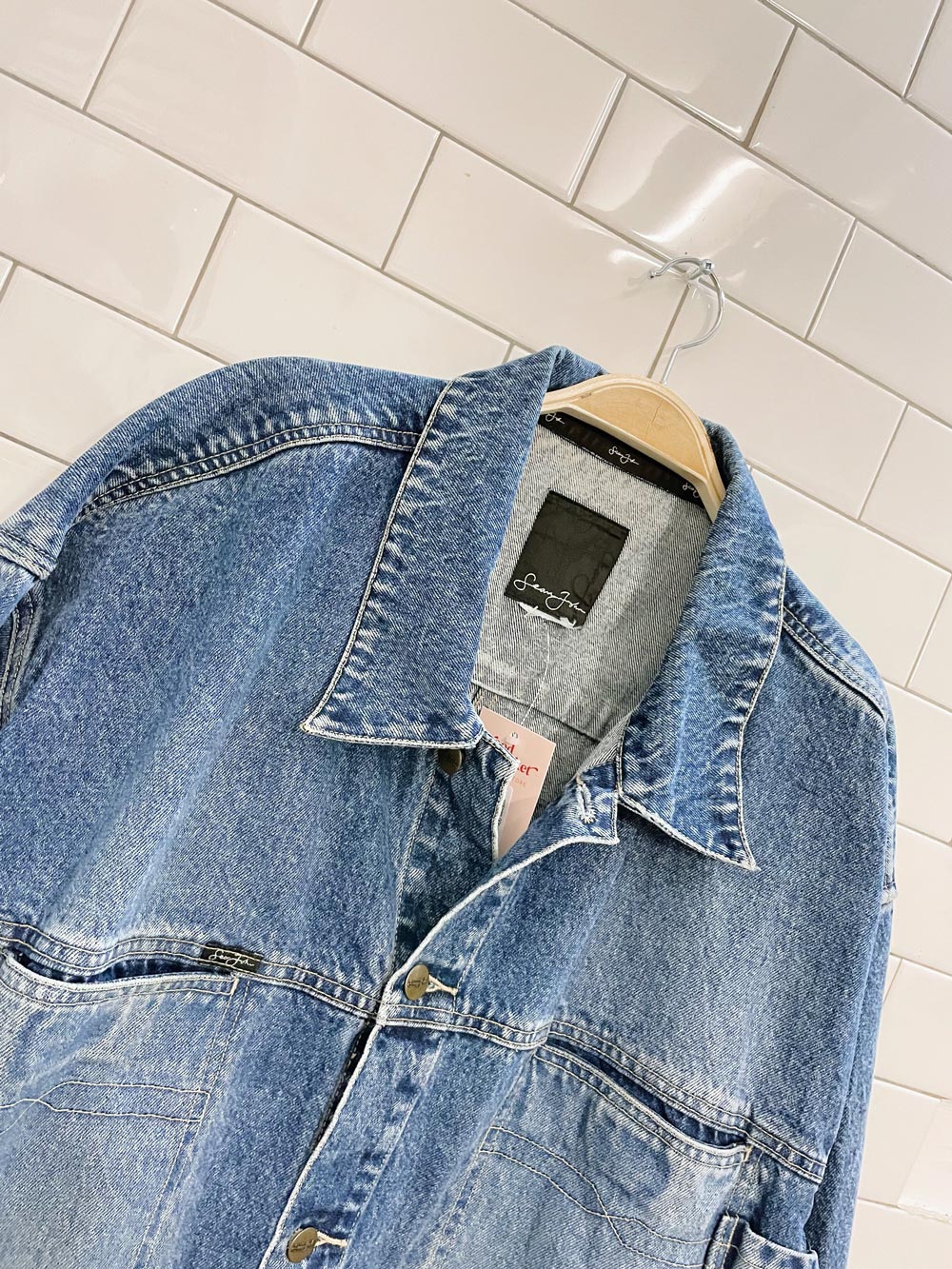 vintage 00s sean john denim jacket