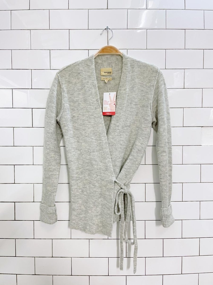 wilfred free alpaca - wool wrap sweater - good market thrift store