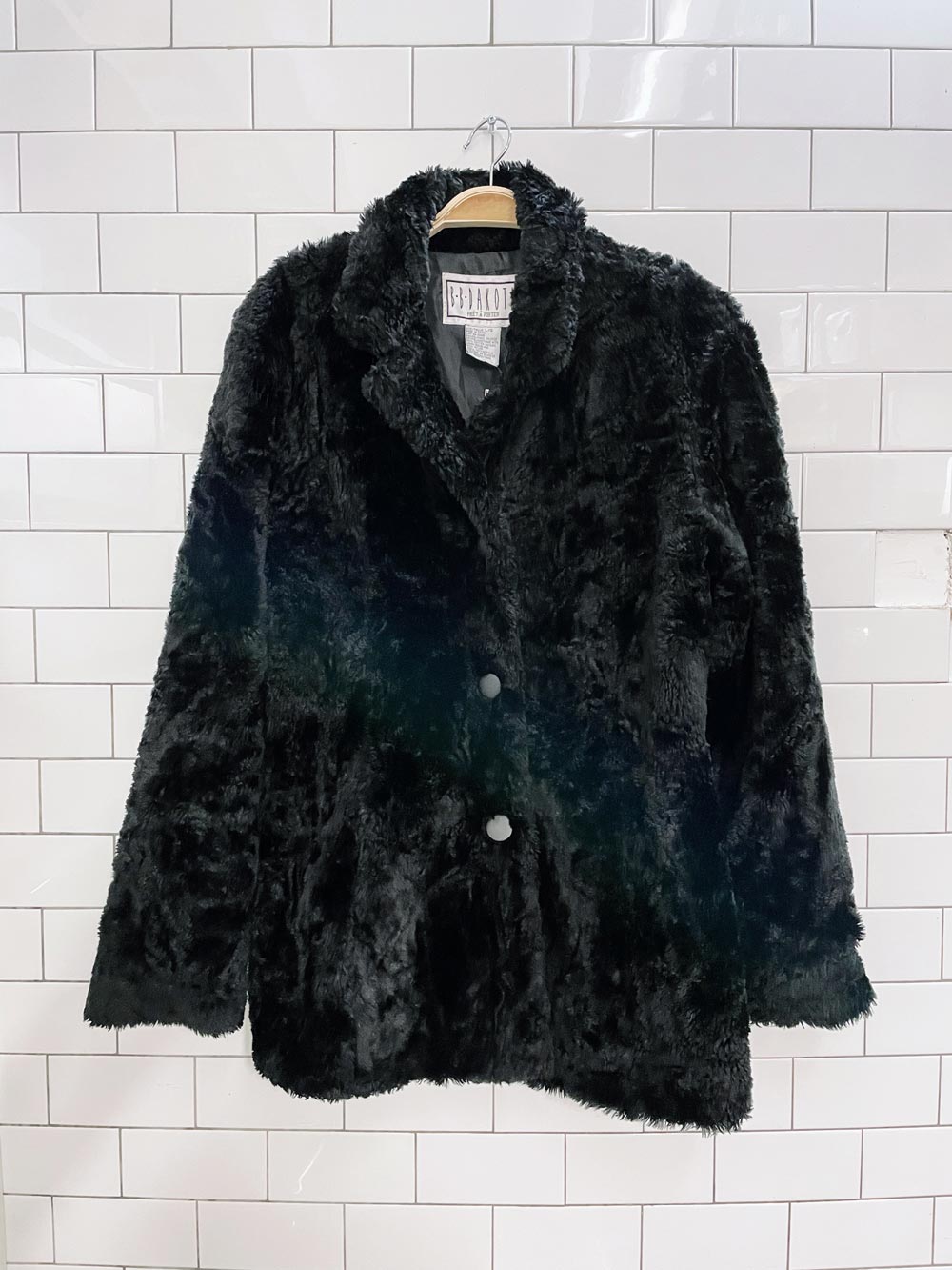 vintage 90s bb dakota faux fur coat