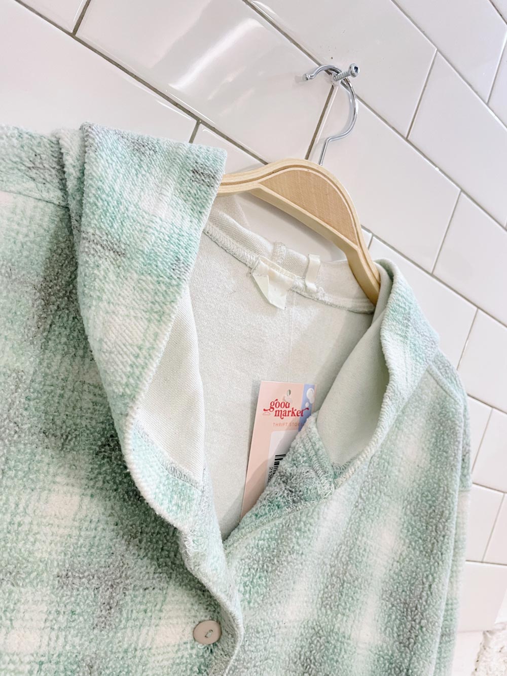 vintage 90s faded plaid cardigan hoodie