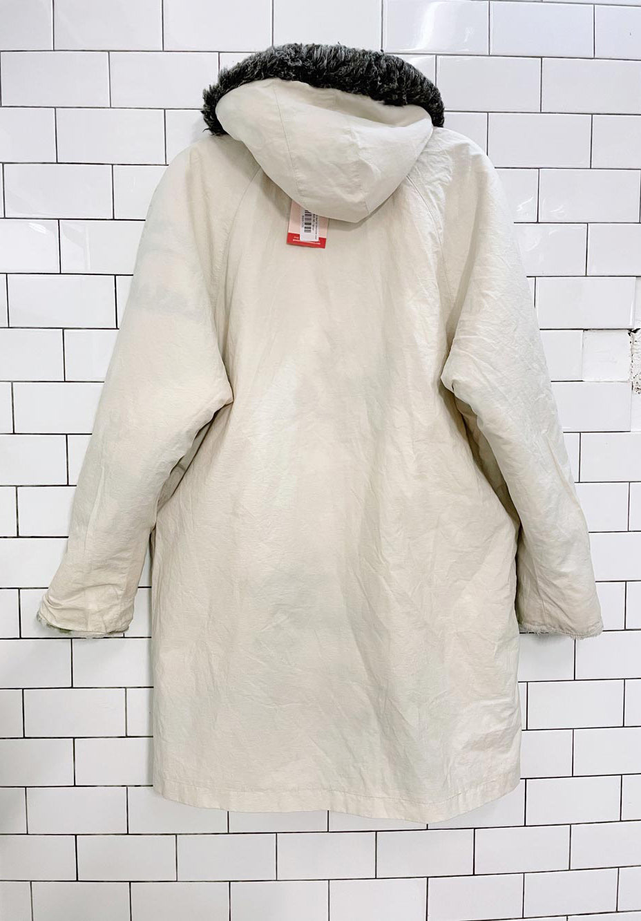 vintage 90s faux fur reversible coat