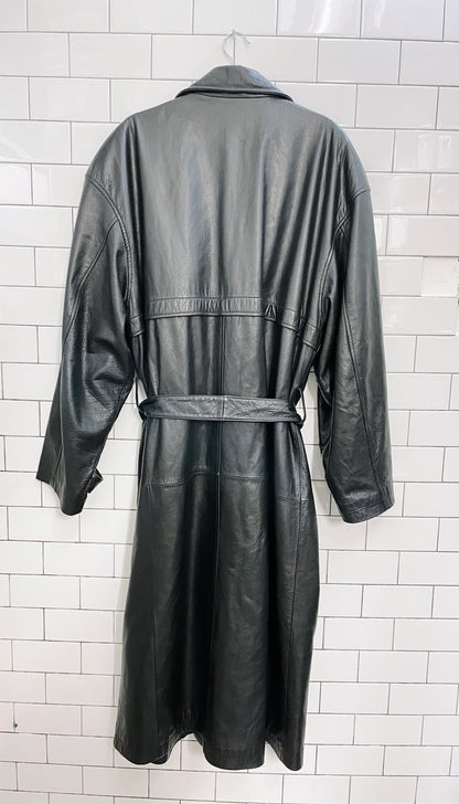 vintage junction west leather trench coat