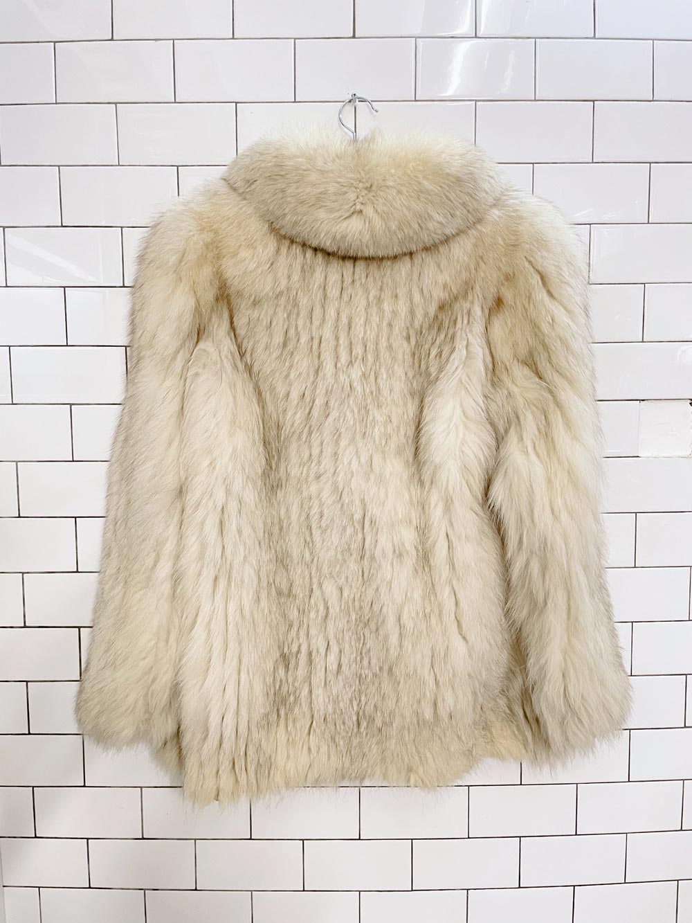 vintage saga yellow fox fur coat