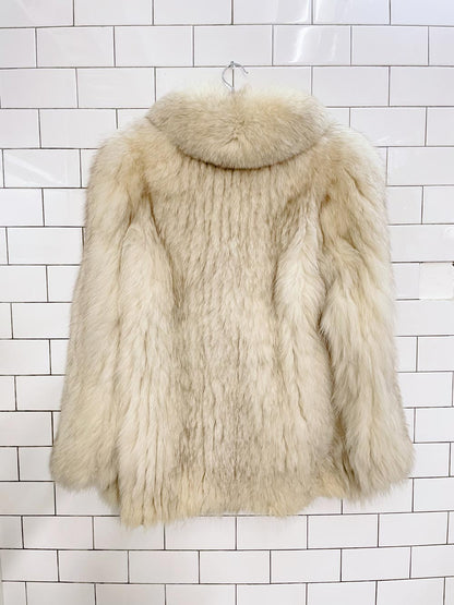 vintage saga yellow fox fur coat