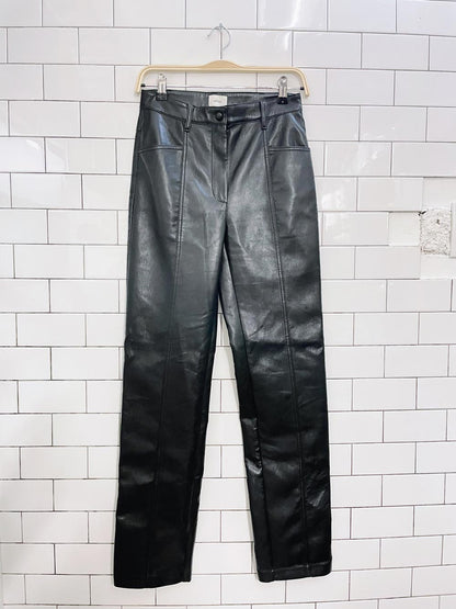 wilfred faux leather slim pant