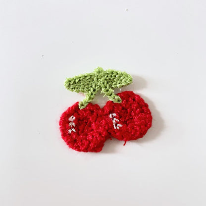 embroidered crochet sew - on patch - good market thrift store