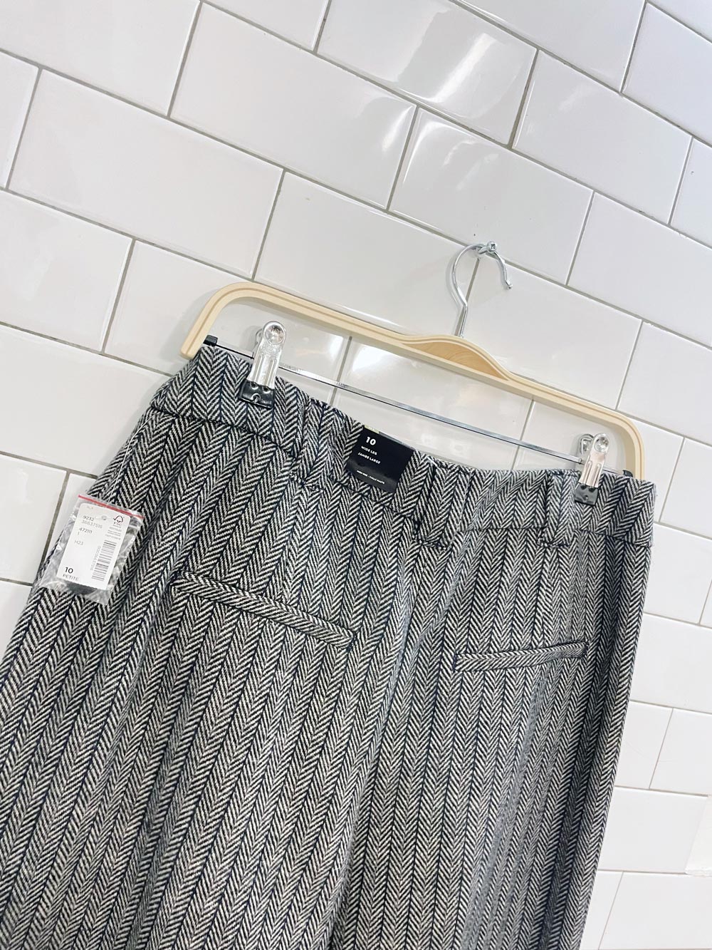 nwt reitmans houndstooth pleated wide leg trouser