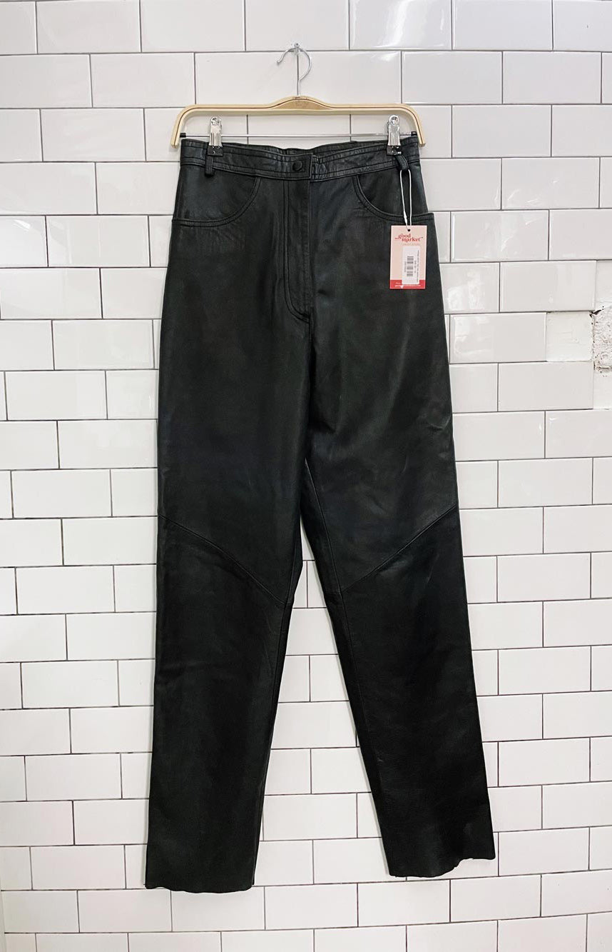 vintage danier high rise leather pants