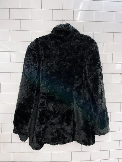 vintage 90s bb dakota faux fur coat