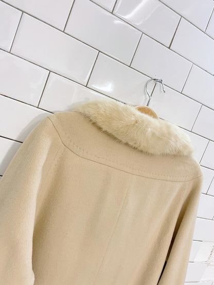 vintage 60s union made cashmere + mink coat