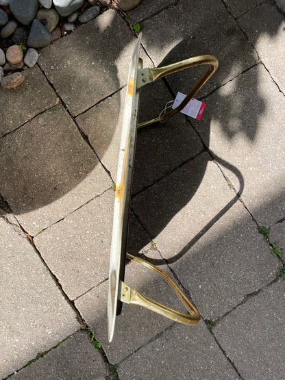 vintage 70s sunflower metal lap tv tray