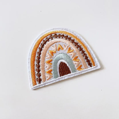 embroidered groovy summer iron - on patch - good market thrift store