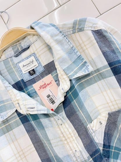 nwt american eagle boxy flannel shirt