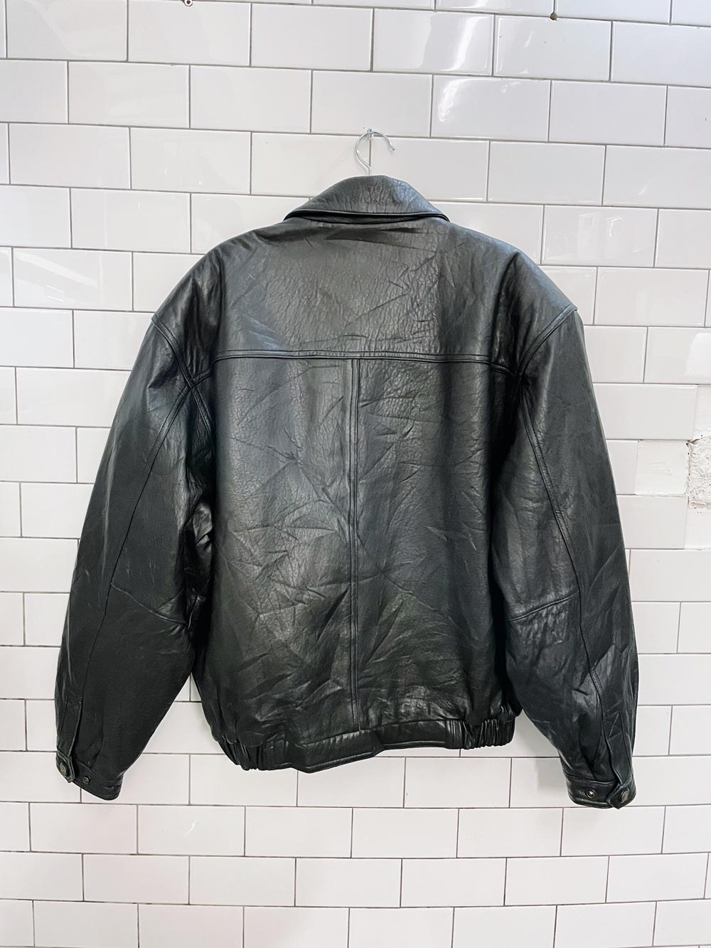 vintage christian dumas butter leather bomber jacket