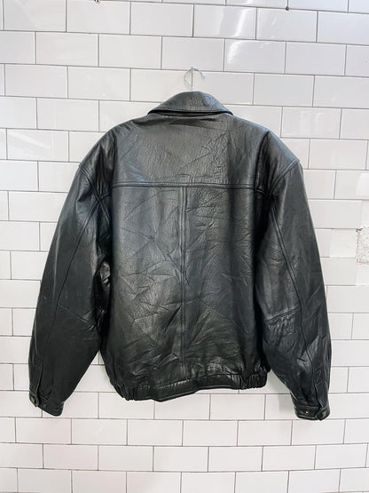 vintage christian dumas butter leather bomber jacket