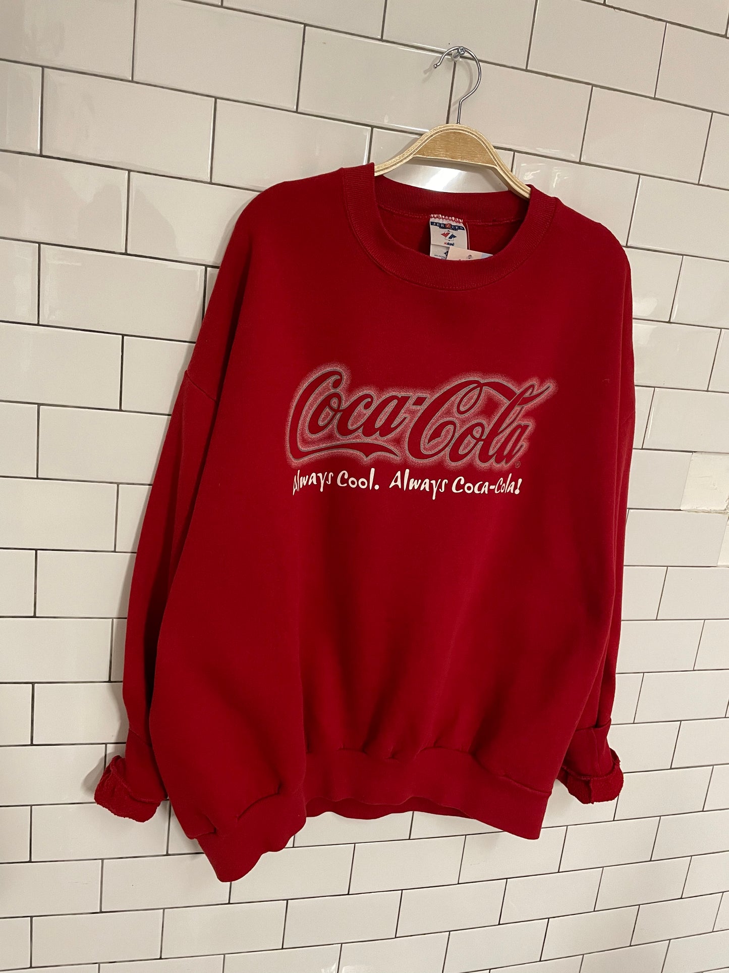 vintage 90s jerzees coca-cola sweatshirt