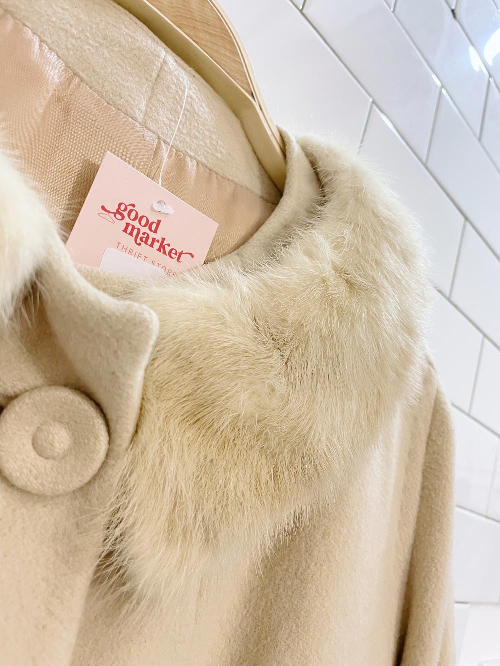 vintage 60s union made cashmere + mink coat