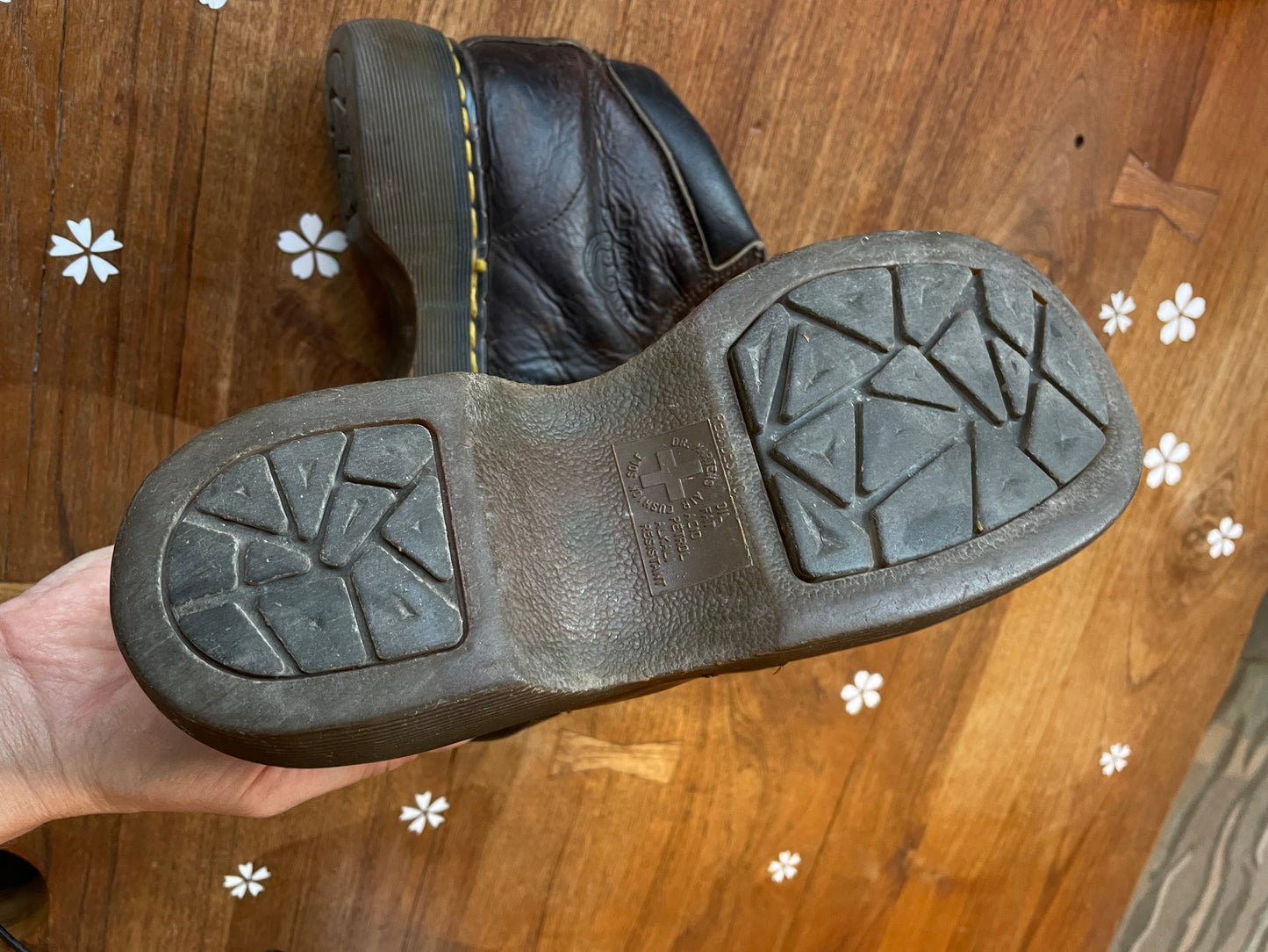 vintage 90s doc martens leather hiker boots