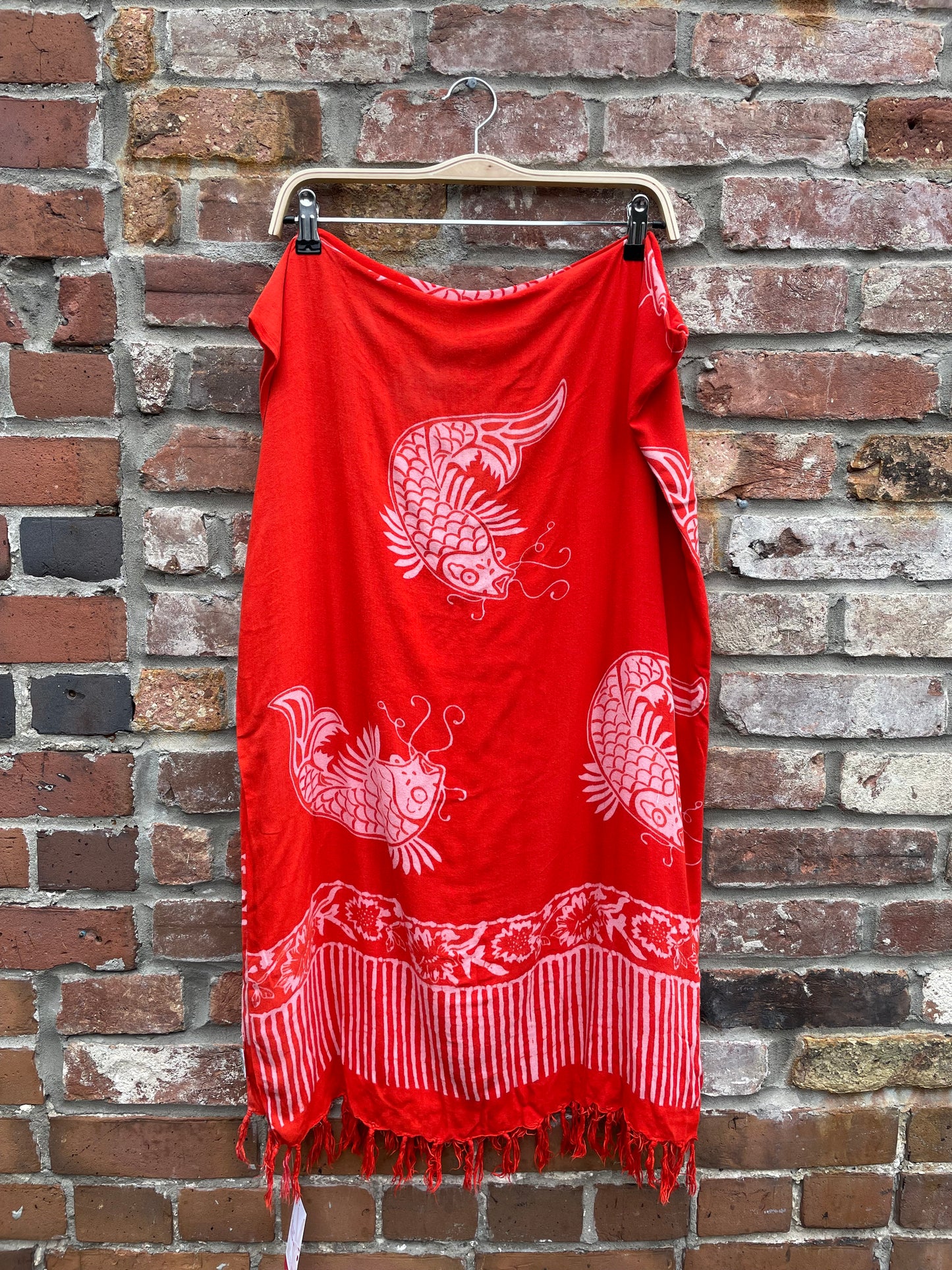 beach sarong - tie dye koi fish