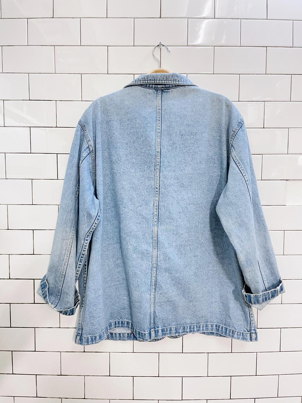vintage 90s liz claiborne denim chore coat