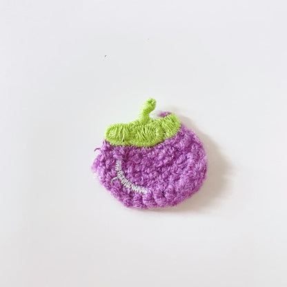 embroidered crochet sew - on patch - good market thrift store