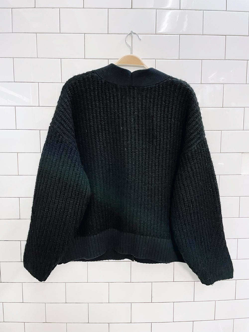 old navy wool-blend chunky knit cardigan