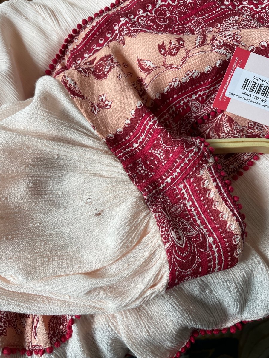 free people my love boho mini dress - good market thrift store