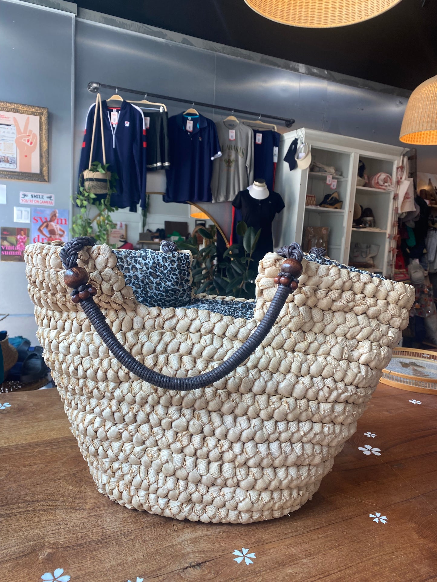 sun 'n sand basket beach market bag