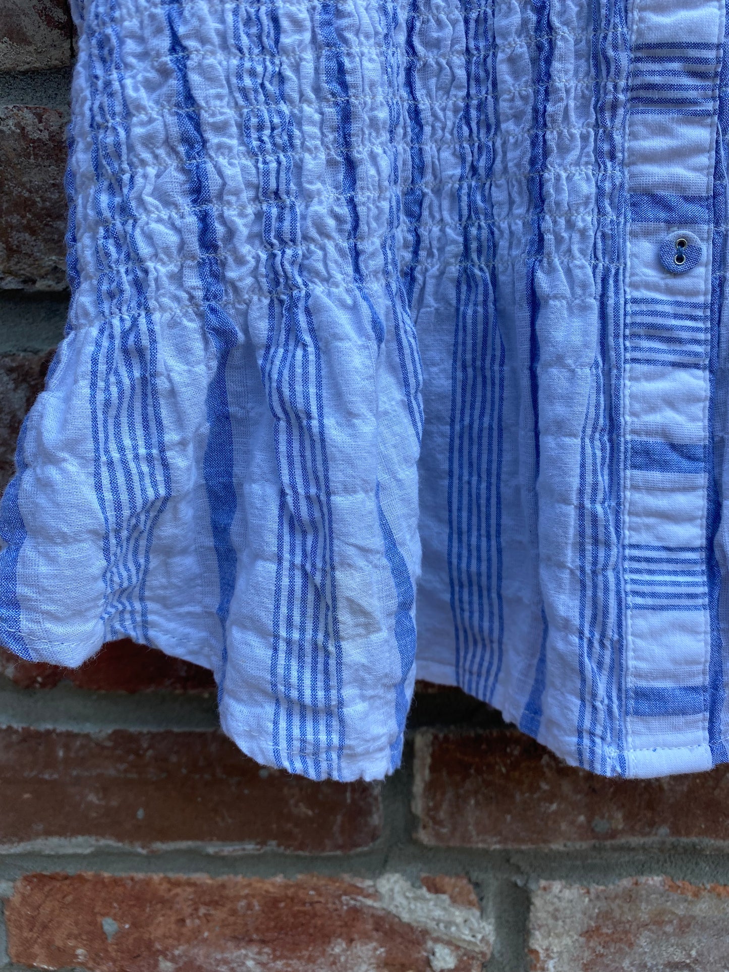 maeve bellamy smocked button down