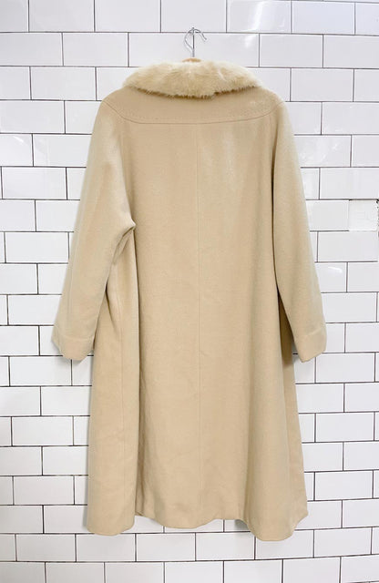 vintage 60s union made cashmere + mink coat