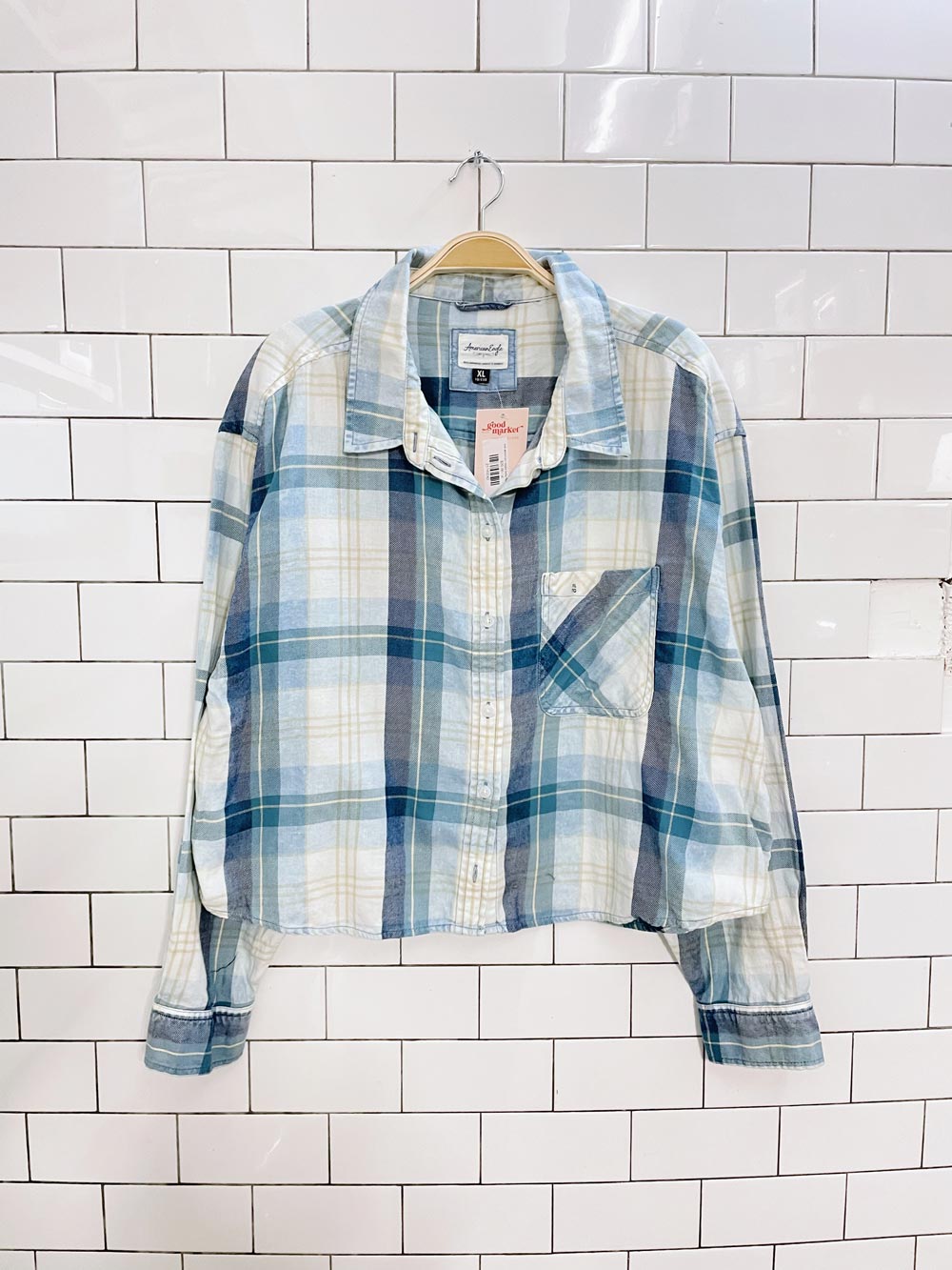 nwt american eagle boxy flannel shirt