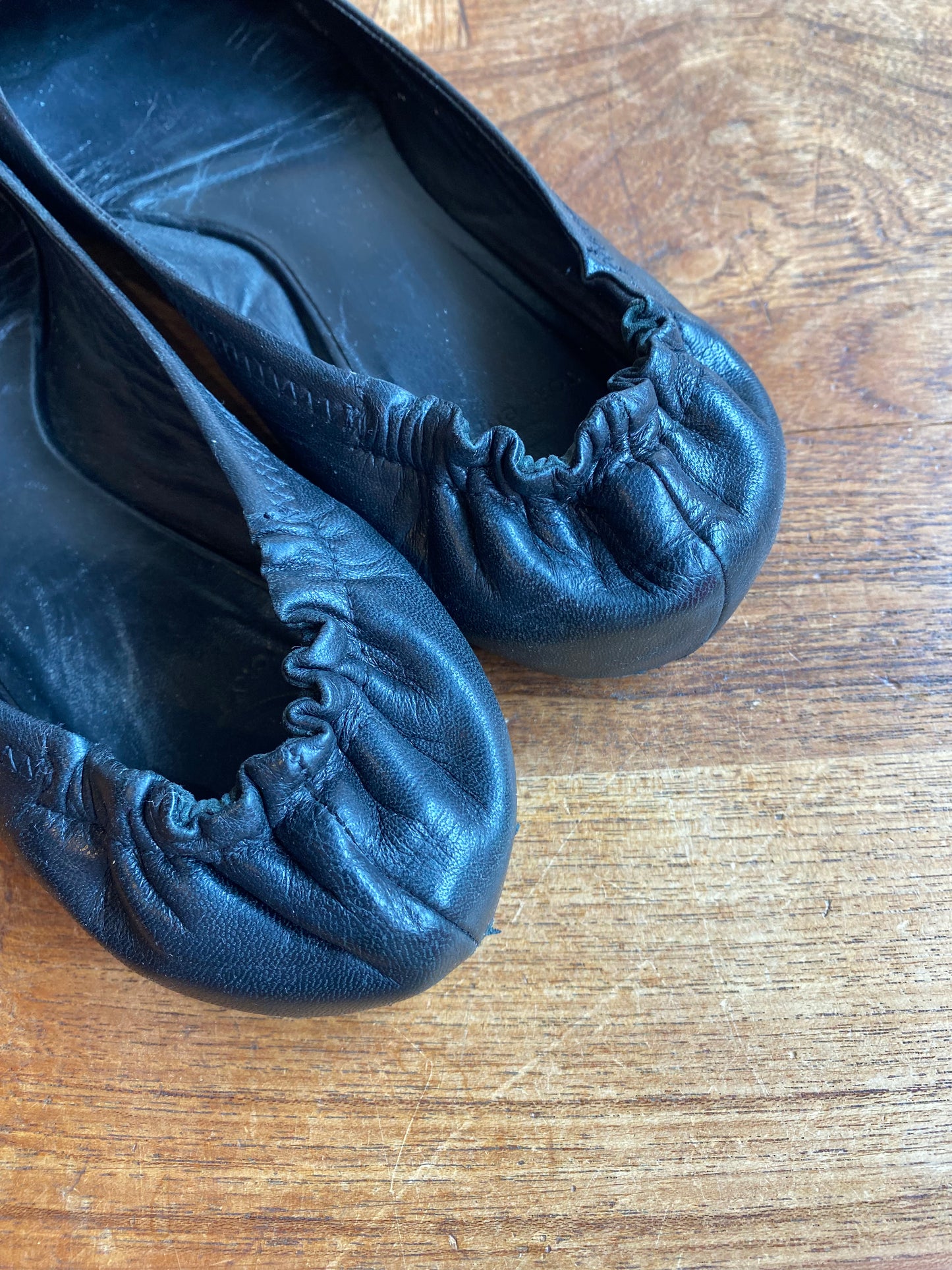 tory burch minnie leather ballet flats