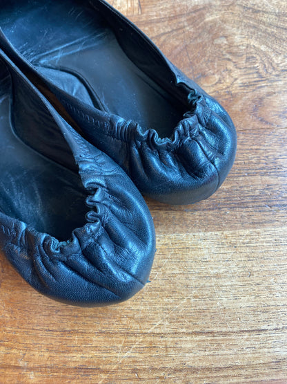 tory burch minnie leather ballet flats