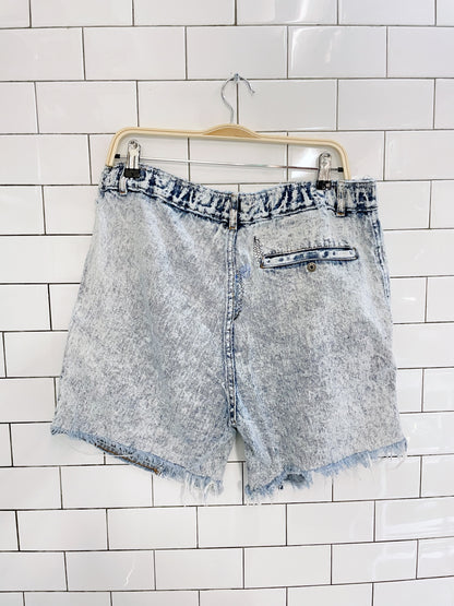 vintage bear int'l distressed denim shorts