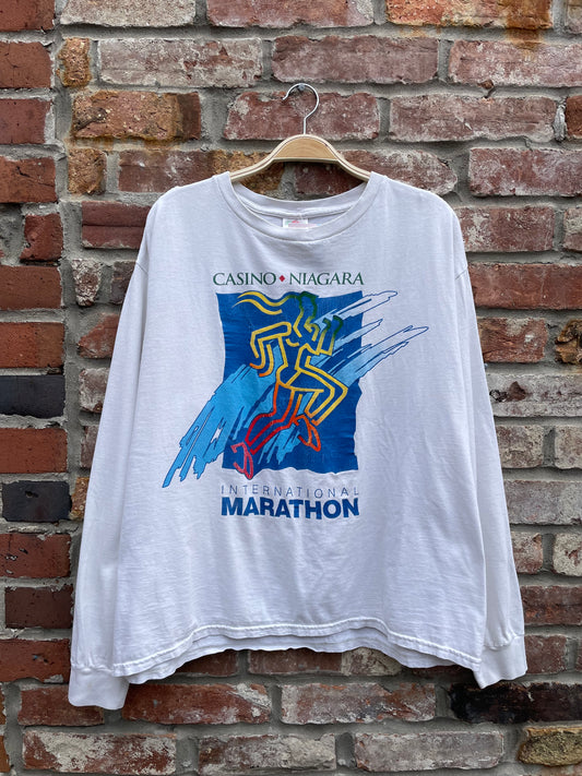 vintage 90s casino niagara marathon tee
