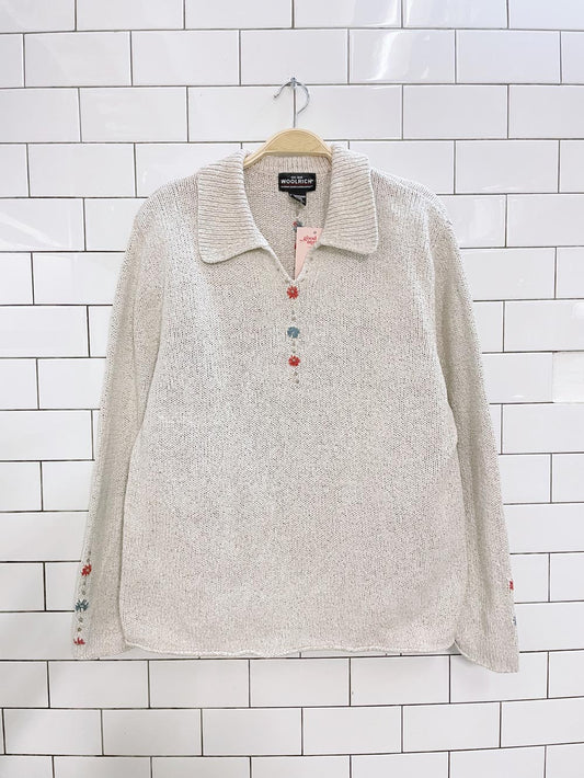 vintage woolrich collared cotton sweater
