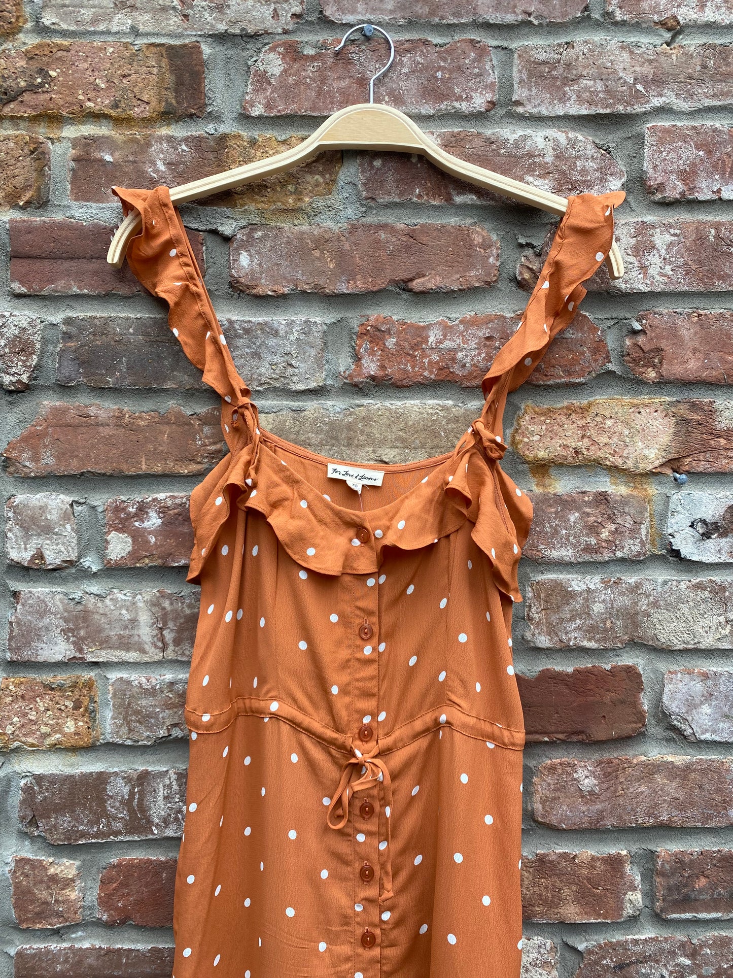 for love & lemons natalia dot midi dress