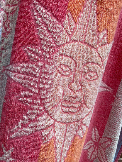 vintage 00s sun salutations beach towel