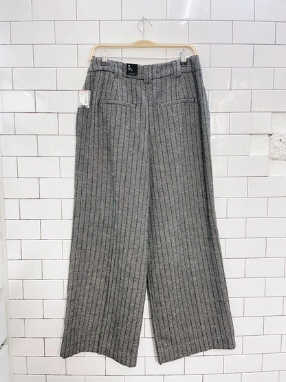 nwt reitmans houndstooth pleated wide leg trouser