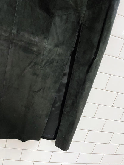 vintage 90s danier suede maxi skirt