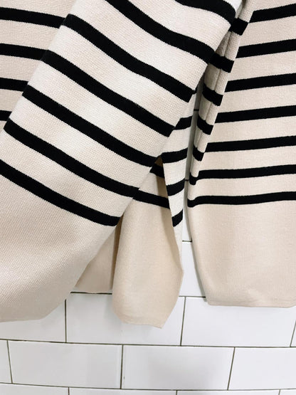 nwt h&m oversized striped knit turtleneck