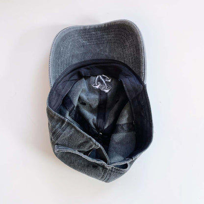 embroidered mushrooms faded cotton cap - good market thrift store