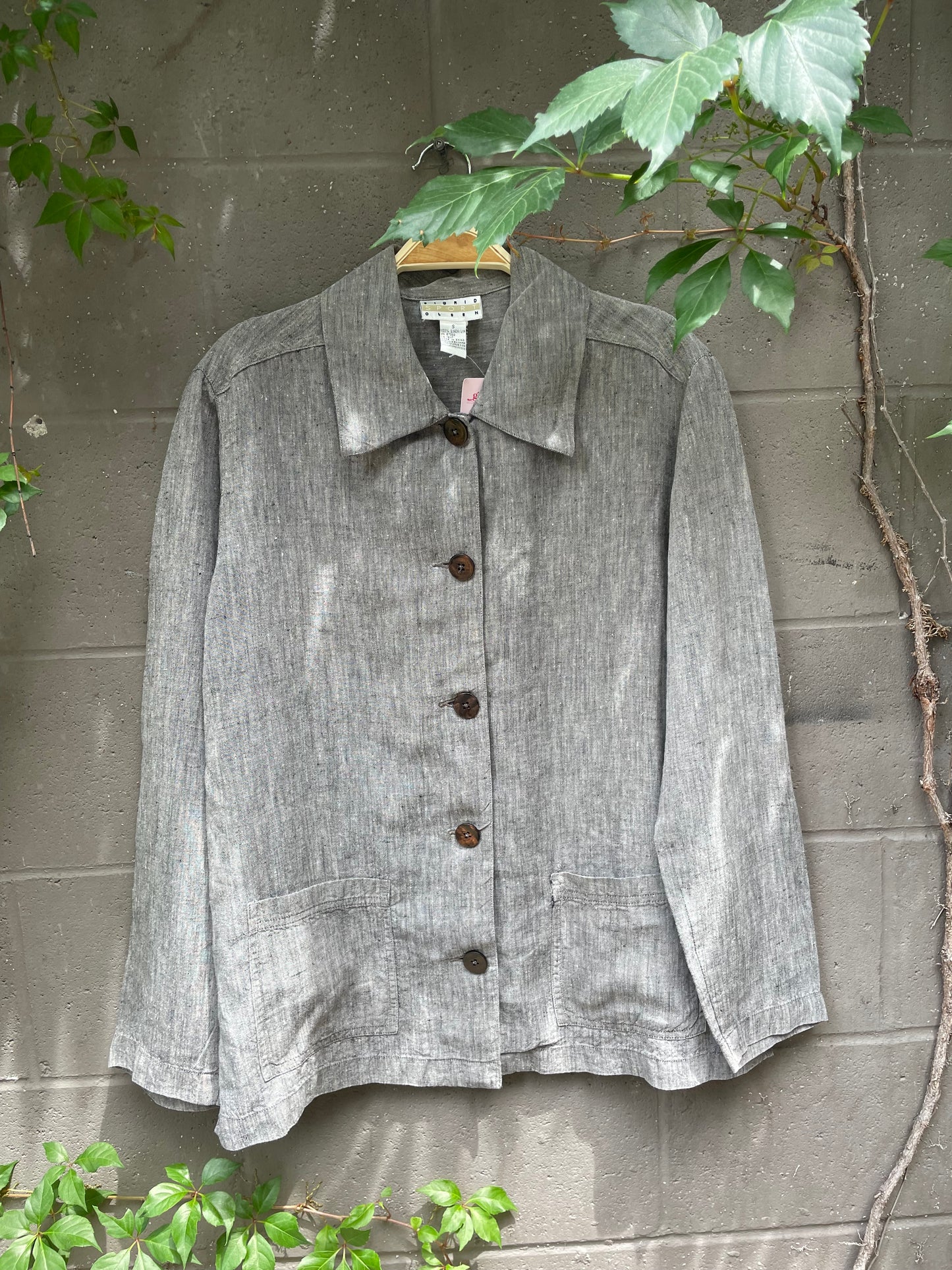 vintage sigrid olsen 100% linen jacket