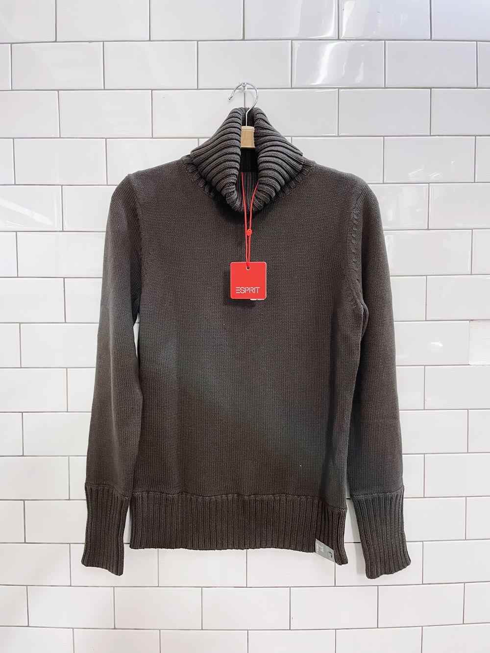 nwt esprit chunky rib cotton turtleneck