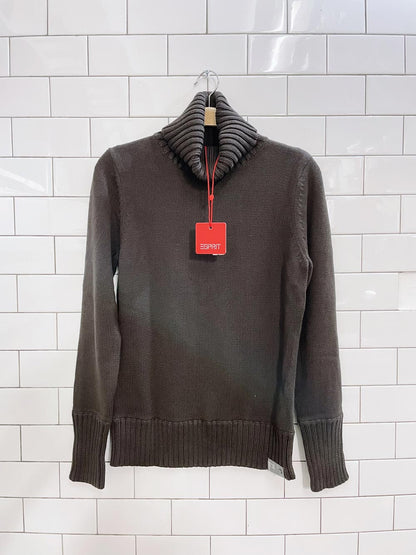 nwt esprit chunky rib cotton turtleneck