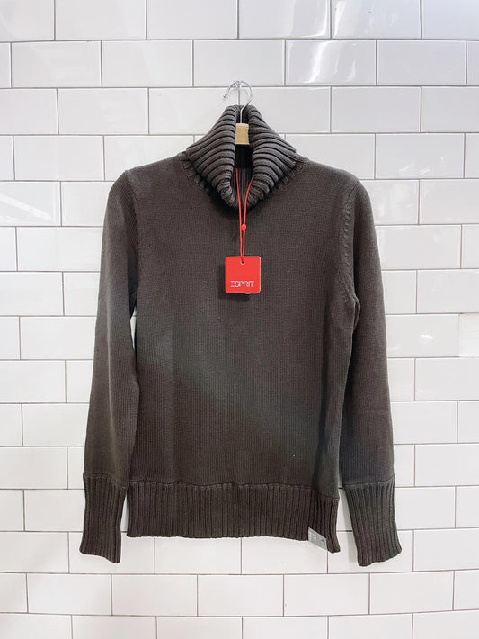 nwt esprit chunky rib cotton turtleneck