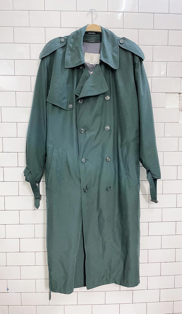 vintage london fog wool lined soft trench coat