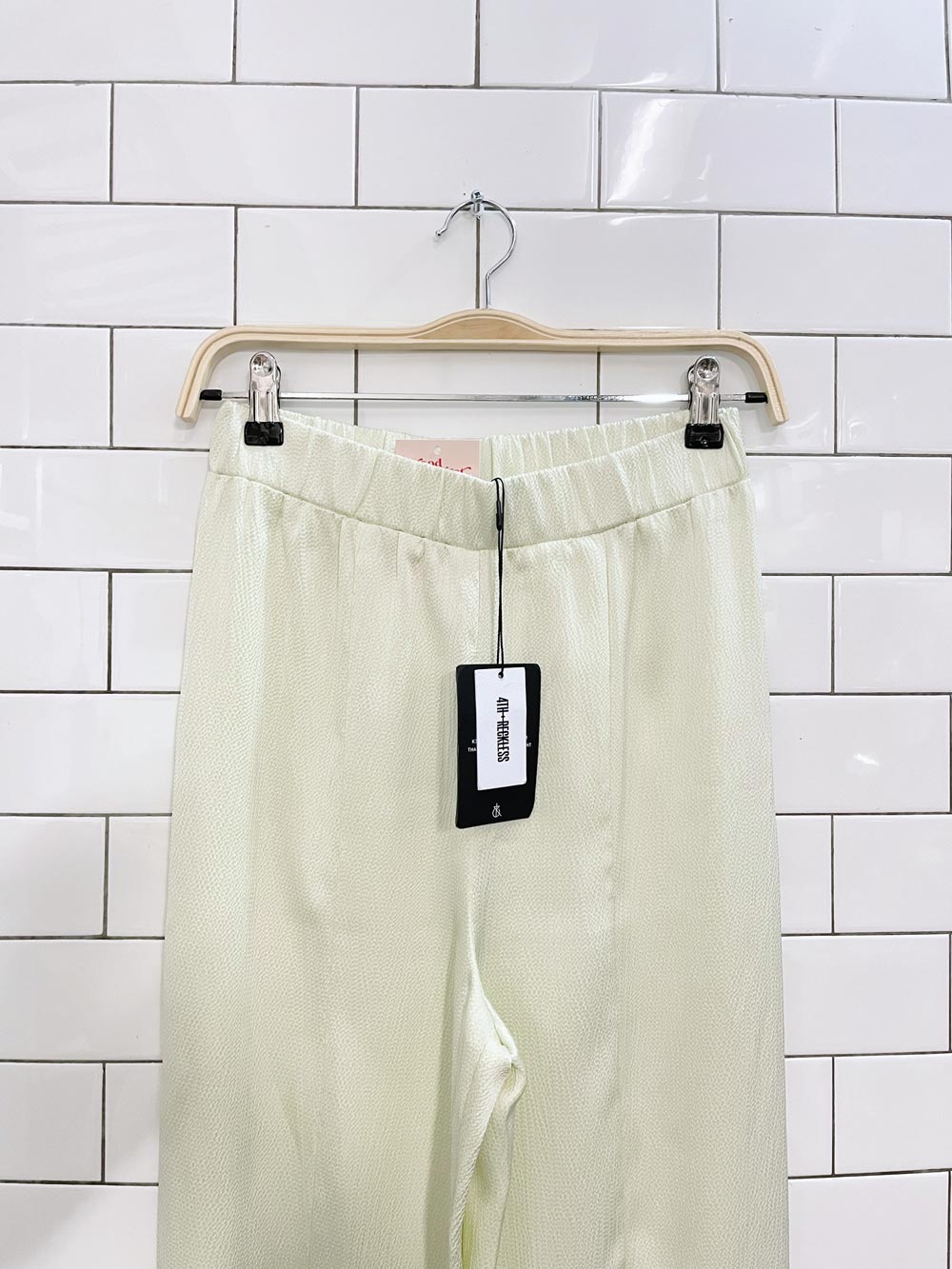 nwt 4th + reckless satin crepe wide leg pants